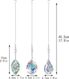 YU FENG 3PCS Crystal Suncatcher Pendant for Decor Hanging Glass Prism Rainbow Maker Light Catchers
