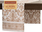 Maison d' Hermine Table Runner 100% Cotton Double Layer Table Runners 108 inches Long for Thanksgiving Christmas Decorations Home Kitchen Dining Party Wedding (Allure, 14.5" x 108")