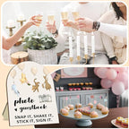 Winnie Wedding Photo Guestbook Sign with Stand, the Pooh Decor Wedding Welcome Sign, Bridal Shower Sign, Baby Shower Party Supplies, Wedding Shower Supplies, Photo Guestbook Wooden Plaque 8 * 10In