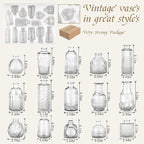 Glass Bud Vase 15 Pcs for Centerpieces Wedding,Home Decor,Bud Vases in Bulk for Flowers,Small Vases for Christmas,Birthday Party,Wedding,Valentine's Day,Mother's Day,Other Events Decorations(Clear)