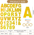 BEISHIDA Double-Sided Gold 116 PCS DIY Letter Banner Kit Make Your Own Banner,Including 111 Letters and Numbers 3 Rope and 9 Threading Device,Customized for Birthday Graduation Wedding Decor