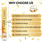 6 Pack Gold Confetti Cannon, Confetti Poppers,12 Inch Party Poppers Shooters for Birthdays, Graduation Celebration,Weddings, New Year's Eve, Christmas and Any Celebrations