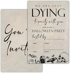Vintage Halloween Party Invitations for Adults Skull Halloween Party Fill in Invites Cards With Envelopes (20 Count), Double Sided Design