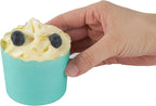 Panificio 6 Ounce Cupcake Wrappers, 200 Scalloped Baking Cups - Oven-Ready, Greaseproof, Turquoise Paper Cupcake Liners, Disposable, For Birthdays, Baby Showers, Or Weddings - Restaurantware