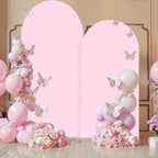 6FT Pink Arch Backdrop Cover - Polyester Fitted Wedding Arch Stand Covers Round Top Chiara Arch Backdrop Cover for Birthday Party Banquet Photo Background Decoration