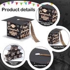 COTOPHER 36 Pack Mini Graduation Cap Gift Boxes with Tassel, Class of 2025 Graduation Candy Boxes Centerpieces for Tables Party Decorations, Small Treat Chocolate Box Graduate Favors Supplies