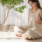 3 Large Acrylic Cylinder Clear Vase for Centerpieces, Hurricane Unbreakable Tall Big Wide Mouth Flower Vases for Birthday Wedding Bouquet Decor (D 6" X H 15.8", D 4.8", D 4" + 3 Holder)