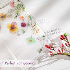 50 Pack Pre-Folded Vellum Jackets for 5x7 Invitations,AZAZA Pretty Translucent Invitation Sleeves,115GSM Vellum Jackets 5x7, Wedding Invitation Accessories,for Weddings Birthdays,Wildflowers