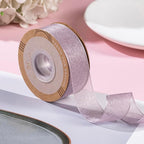 1 Inch Wide Sheer Chiffon Ribbon - Pearl Silk Woven Ribbon Suitable for Gift Wrapping, Wedding Decor, Home Decor, Girl Hair Accessories Handmade DIY (25 Yards/roll) (Purple)