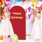 Red Arch Cover Wedding Arch Stand Covers 4FT Arched Backdrop Cover Spandex Arch Covers Stretchy Backdrop for Arches Wall Panels Chiara Back Drop Cover Baby Shower Balloon Party Decorations
