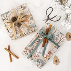Ribbli Christmas Wrapping Paper Rolls,Mini Roll-17 Inch x 33 Feet-Christmas Woods