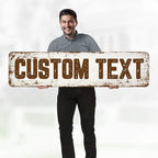 Custom Sign, Custom Street Sign, 11 Font Colors, 13 Font Styles, 4 Hole Options, 22 Sizes, 12x48 Inches, Rust Free DiBound, Fade Resistant, Made in USA by My Sign Center (Rustic)