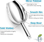 P&P CHEF Canister Scoop Set of 3, Ice Candy Scoop, Stainless Steel Multipurpose Food Scooper for Buffet Jar Freezer, Mirror Finish & Dishwasher Safe, Silver, 3+6+8 Oz