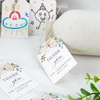 SallyFashion 75PCS Thank You Gift Tags, 2x3inch Floral Personalized Gift Tags with String for Wedding Birthdays Party Favors Baby Shower Bridal Shower