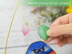 Lolitarcrafts Grumpy Owl Stained Glass Suncatcher Bluebird Stained Window Painting Bird Hanging