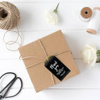 Andaz Press 100-Pack Personalized Thank You for Celebrating with Us Wedding Favor Tags with Bakers Twine Gold Glitter with Black Thank You Tags for Party Favors 2 X 3.75-Inches Custom Thank You Tags