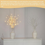 Lighted Artificial Birch Branch Tree Fairy Lights Holiday Decor,3PK 19.7in 48 LED;USB Powered,Warm White Branch with Lights for Christmas Holiday Wedding Party Decoration,Timer