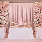 Sugargirl 10x10FT Blush Pink Backdrop Curtains Polyester Photo Backdrop Drapes Curtains 2 Panels with Rod Pockets for Party Birthday Wedding Photography Home Decoration