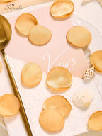 Serwalin 300Pcs Silk Rose Petals Fake Flower Petals Champagne Gold Artificial Rose Petals for Weddings Proposal Flower Girl Petals Aisle Flower Girl Basket Runner Bridal Shower Table Decor