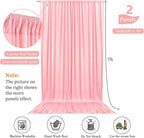 10 x 7 Feet Peachy Backdrop Curtain for Partie, Background Curtains for Photoshoot, Birthday, Wedding, Halloween, Thanksgiving, Christmas, New Year Party Decorations 5Ft x 7Ft, 2 Panels