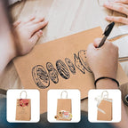 METRONIC Paper Gift Bags 10x5x13'' 200Pcs Brown Paper Bag with Handles Bulk, Kraft for Small Business, Birthday Wedding Party Favor Bags, Christmas, Retail shopping