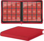 Premium Card Binder 12 Pocket for 720 Pockets Trading Card Binder, PU Zipper Card Collection Album, Sturdy Side-Loading Card Book Holder for MTG, TCG, Game Cards, Sports Cards