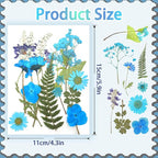 120Pcs Dried Pressed Flowers for Resin Mould Dry Flower Real Leaves Bulk with Tweezers Natural Herbs Kit for Scrapbooking DIY Art Crafts Candle Jewelry Making Nails Floral Decoration(Multicolor)