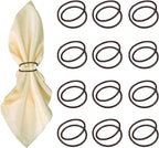 Black Napkin Rings - 12 PCS Metal Spiral Napkin Rings(Spiral) Napkin Holders Buckles for Family Dinner, Wedding, Party,Table Decorations