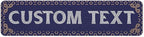Custom Sign, Custom Street Sign, 11 Font Colors, 13 Font Styles, 4 Hole Options, 22 Sizes, 8x32 Inches, Rust Free DiBound, Fade Resistant, Made in USA by My Sign Center (Fauxsaic 1)