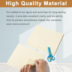 28 Sheets Cream Cardstock 8.5 x 11 Ivory Paper, 250gsm/92lb Off White Card Stock Printer Paper for DIY Cards, Business Cards, Invitations, Menus, Certificates, School Crafting