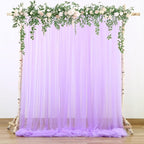 Lavender Tulle Backdrop Curtains for Parties Baby Shower Birthday Wedding 10ft X 8ft Sheer Backdrop Curtains for Butterfly Elephant Memaid Photoshoot Decorations