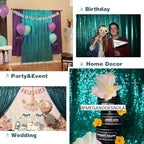 Eternal Beauty Teal Sequin Backdrop, 5x7 Ft Glitter Background Curtains for Shimmer Photography Party Wedding Birthday Back Drop Decor