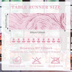 12 Pack Cheesecloth Table Runner 10Ft Christmas Gauze Boho Table Runners for Wedding Decor Bridal Shower Decorations Baby Shower Party(35" x 120")(Blushing Pink)