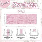 6 Pack Pink Table Runner 10ft Boho Gauze Fabric Cheesecloth Table Runner 35 x 120 Inch Rustic Sheer Runner for Romantic Wedding Centerpiece Decor Baby Shower Party Table Decoration
