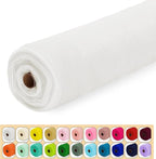 Tulle Fabric Roll, 54" x 10 Yards (30FT) Tulle for Wedding Christmas Decorations Pew Bow Tutu Party Backdrop Baby Shower Table Skirts Gift Wrapping Garden Netting (White)