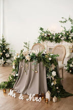 Ling's moment 9FT Christmas Flower Garland, Handcrafted Wedding Sweetheart Table Centerpieces Head Table Decor Arch Backdrop Decorations for Wedding | Gold