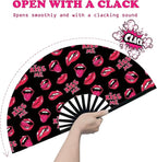 Boots on The Ground Fan, Large Folding Hand Fan for Women and Men, Popping Fans for Line Dancing for Raves, EDM, Dance Party, and Home Decoration