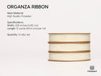 Vitalizart 3/8" x 30Yd Organza Ribbon Cream White Sheer Ribbons Set 10 Yd x 3 Rolls Ivory Handmade Eco-Friendly for Gift Wrapping Christmas Tree Crafts Bows Wedding Invitations Wreaths