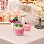 360 Pack 5oz 6oz Dessert Cups with Lids and Spoons, 3 Styles Clear Plastic Appetizer Cups for Halloween Party Disposable Mini Parfait Cups for Serving Fruit Trifle Mousse Ice Cream and Pudding