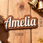 5Pcs Personalized Christmas Stocking Name Tags Custom Wooden Stocking Name Tag Customized Letters Tags Custom Xmas Stockings Hanging Tag Gifts for Christmas Stockings