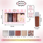 Sprinkles - Confect Sprinkles for Cakes & Cupcakes Decoration Assorted pack of 5 Starry Night Sprinkles Mix Black, White & Bronze Dragees Sparkling Sugar White & Bronze | Vegan, Gluten-Free, Nut-Free, Soy-Free, Dairy-Free, Palm Oil-Free- 5 Oz