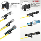 5 Core Tripod Mic Stand Floor Adjustable 18 to 72 Inches Sturdy Boom Arm Holder Microphone Stands Pedestal Para Microfono for Singing - MS 080 YLW