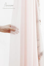 Floroom Wedding Arch Draping Fabric 2 Panels 20Ft Blush Chiffon Fabric Drapes Arbor Drapery Wedding Ceremony Reception Swag Decorations