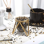 10000 Clear Wedding Table Scatter Confetti Crystals Acrylic Diamonds Rhinestones for Table Centerpiece Decorations Wedding Bridal Shower Decorations Vase Beads (Gold, Black,3 mm, 4 mm, 6 mm)