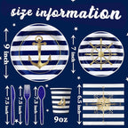 Nautical Decorations & Tableware - Party Supplies for 20 Guests