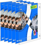 HIIMIEI Magnetic Acrylic Sign Holder 8.5 x 11 - Clear Document Paper Holders with 4 Corner Magnets, Vertical Photos Display Frames for Refrigerator, Office, Home, Classrooms (6 Pack)