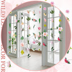 XunYee 6 Pcs 35.4 ft Flower Garlands Hanging Wildflower Backdrop Decoration Artificial Floral Garlands Fake Flower Vines Faux Silk Wildflower Decor for Halloween Fall Wedding Garden Wall Arch(Blossom)