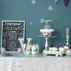 TONIFUL 8 Inch Silver Glitter Letter V Table Centerpiece A-Z Silver Birthday Party Decorations,Silver Alphabet V for Birthday,Chrismas,Graduation,Bridal Shower,Wedding,Anniversary Party Supplies