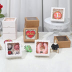 100-Pack 4X4X2 Elegant White Bakery Boxes - Treat/Cookie/Truffle Boxes for Mini Cakes, Pies & Cinnamon Rolls - Wedding Party Favor Packaging