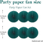 Green Birthday Decorations,DIY Green Paper Fans Hanging Decoration ,Party Supplies Party Fans 16in, Cactus Party Decorations,Wedding Graduation Events Accessories 30 Color DIY Set (Blackish Green)